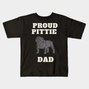 Proud Pittie Dad Kids T-Shirt